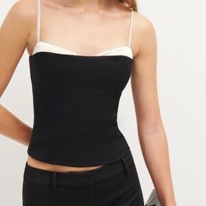 Reformation Melanie Corset Style Tank Top